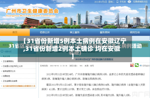 【31省份新增5例本土病例在安徽辽宁,31省份新增2例本土确诊 均在安徽】