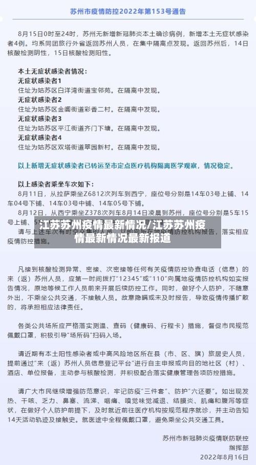 江苏苏州疫情最新情况/江苏苏州疫情最新情况最新报道