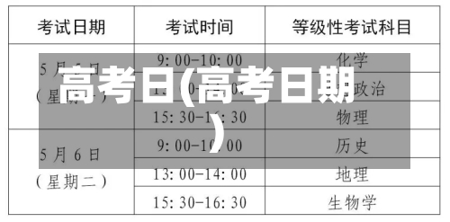 高考日(高考日期)