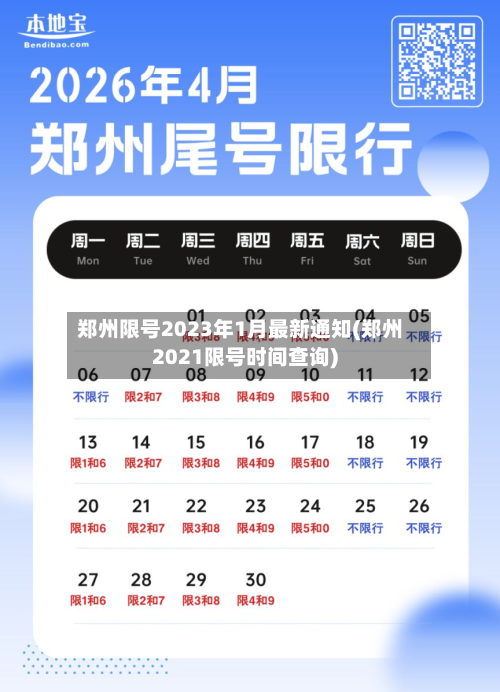 郑州限号2023年1月最新通知(郑州2021限号时间查询)