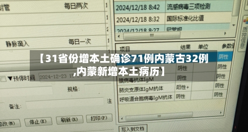 【31省份增本土确诊71例内蒙古32例,内蒙新增本土病历】