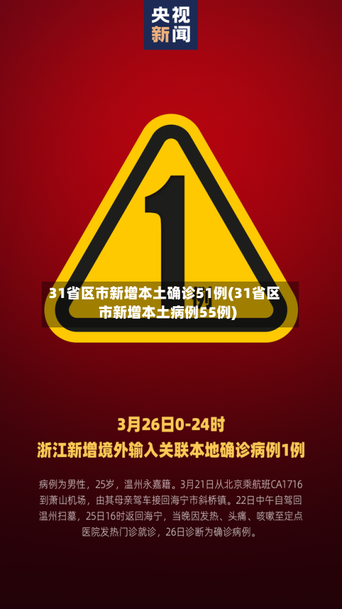 31省区市新增本土确诊51例(31省区市新增本土病例55例)