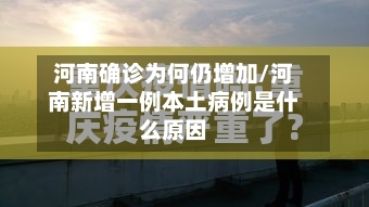 河南确诊为何仍增加/河南新增一例本土病例是什么原因-第3张图片