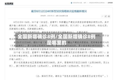 全国新增确诊8例/全国新增确诊8例是哪里的