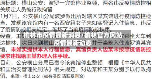 榆林市疫情最新消息/榆林官方网站疫情最新动态-第2张图片