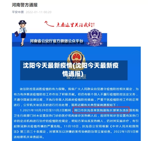 沈阳今天最新疫情(沈阳今天最新疫情通报)