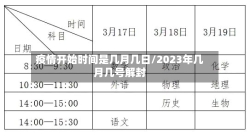 疫情开始时间是几月几日/2023年几月几号解封