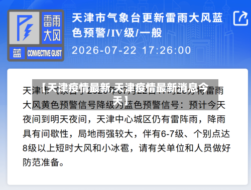 【天津疫情最新,天津疫情最新消息今天】