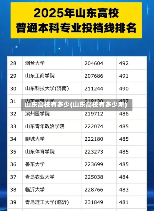 山东高校有多少(山东高校有多少所)-第2张图片