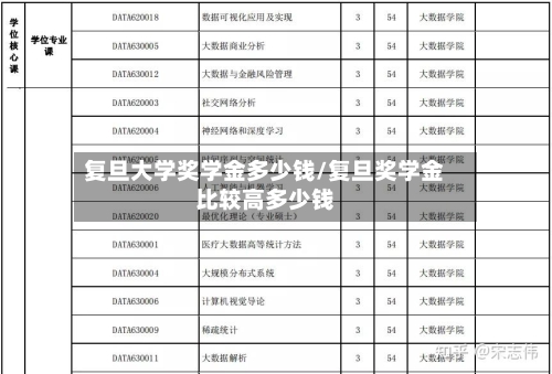 复旦大学奖学金多少钱/复旦奖学金比较高多少钱