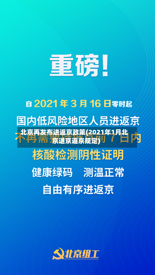 北京再发布进返京政策(2021年1月北京进京返京规定)-第2张图片
