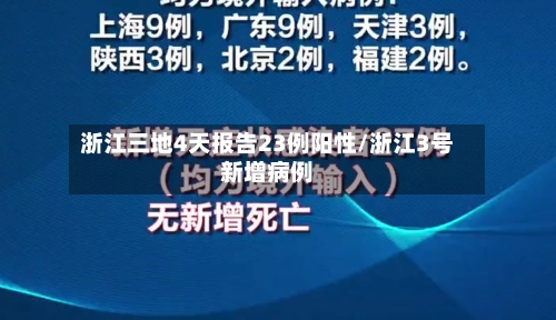 浙江三地4天报告23例阳性/浙江3号新增病例