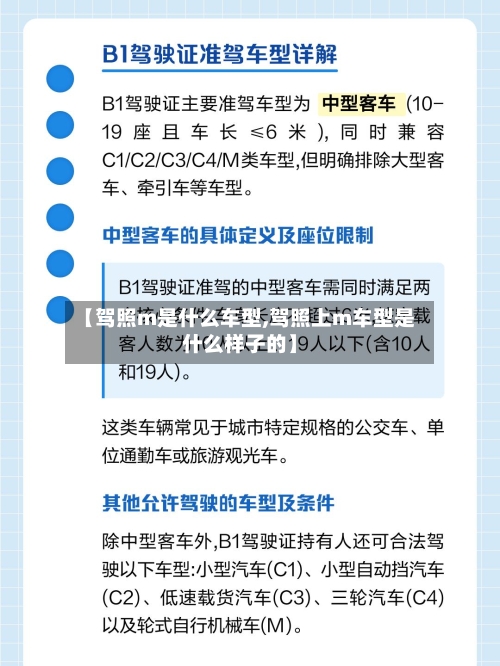 【驾照m是什么车型,驾照上m车型是什么样子的】-第1张图片
