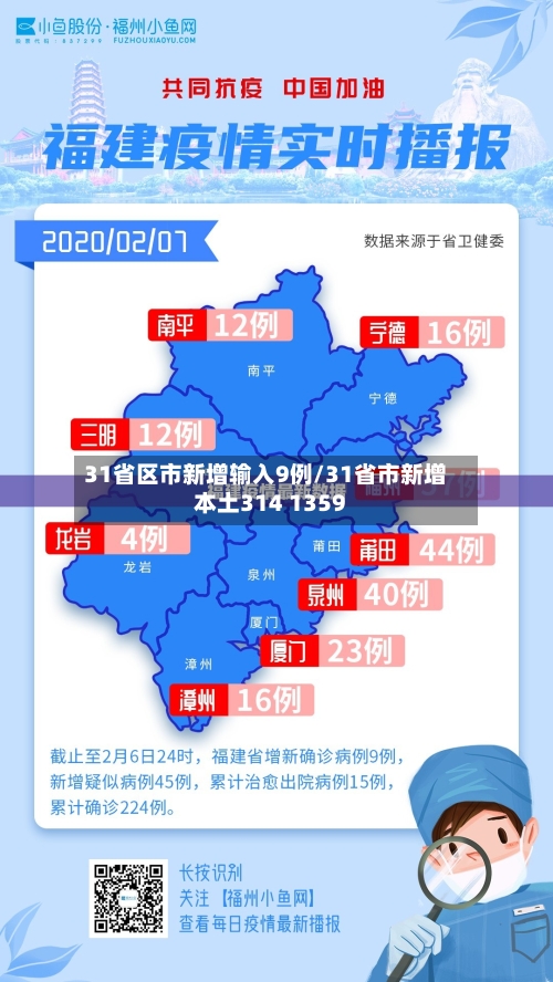 31省区市新增输入9例/31省市新增本土314 1359-第2张图片