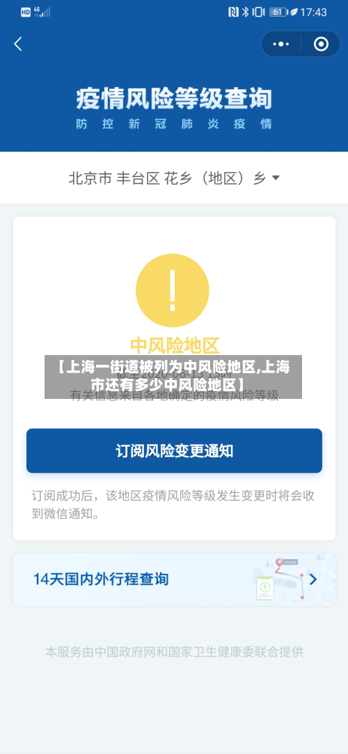 【上海一街道被列为中风险地区,上海市还有多少中风险地区】-第2张图片