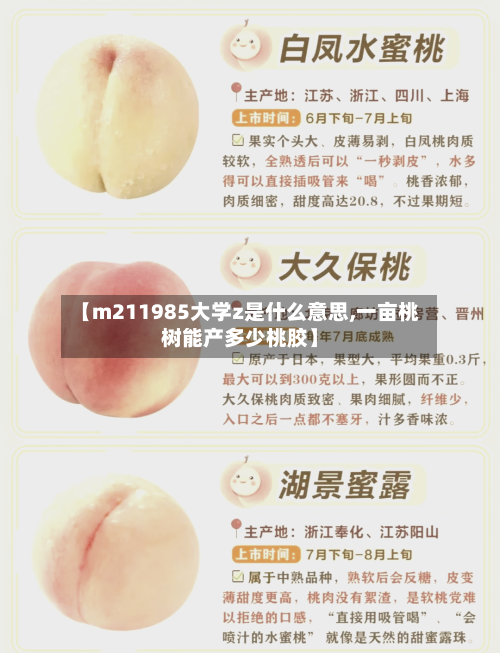【m211985大学z是什么意思,一亩桃树能产多少桃胶】