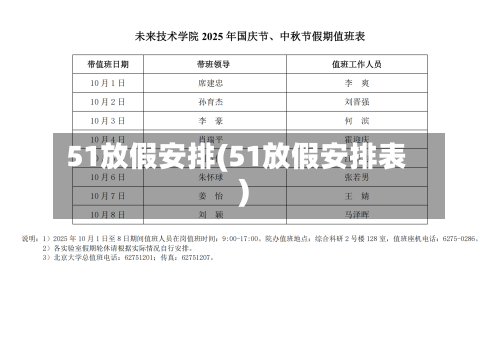 51放假安排(51放假安排表)-第2张图片