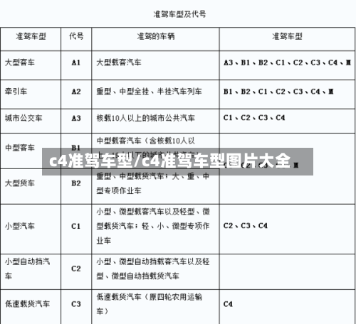 c4准驾车型/c4准驾车型图片大全