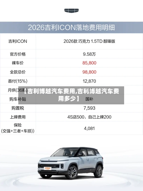【吉利博越汽车费用,吉利博越汽车费用多少】-第2张图片