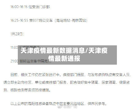 天津疫情最新数据消息/天津疫情最新通报-第1张图片
