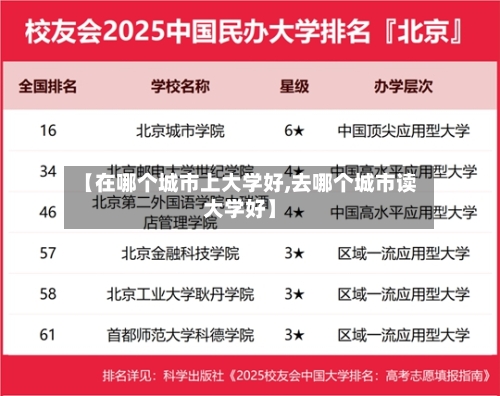 【在哪个城市上大学好,去哪个城市读大学好】-第1张图片