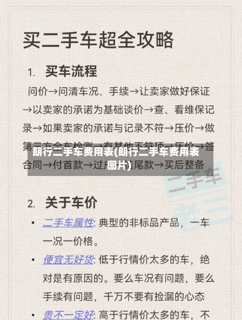 朗行二手车费用表(朗行二手车费用表图片)-第1张图片