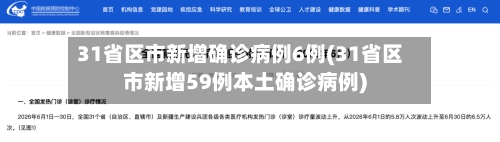 31省区市新增确诊病例6例(31省区市新增59例本土确诊病例)-第2张图片