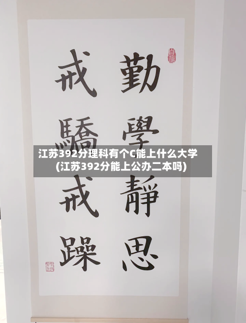 江苏392分理科有个C能上什么大学(江苏392分能上公办二本吗)-第2张图片