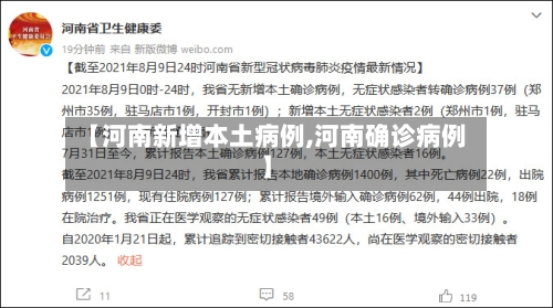【河南新增本土病例,河南确诊病例】-第2张图片