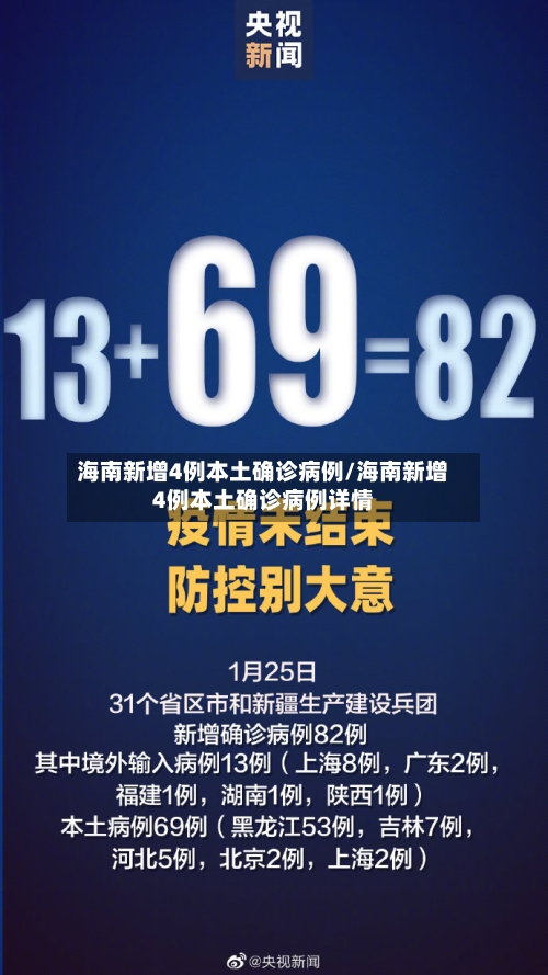 海南新增4例本土确诊病例/海南新增4例本土确诊病例详情-第2张图片