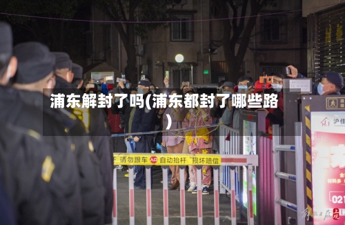 浦东解封了吗(浦东都封了哪些路)-第2张图片