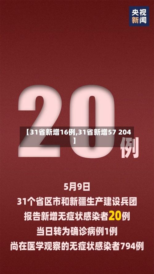 【31省新增16例,31省新增57 204】-第2张图片