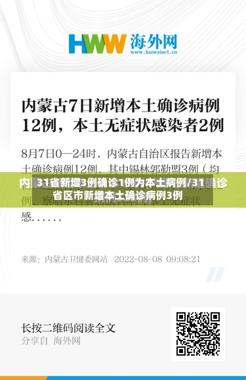 31省新增3例确诊1例为本土病例/31省区市新增本土确诊病例3例-第2张图片