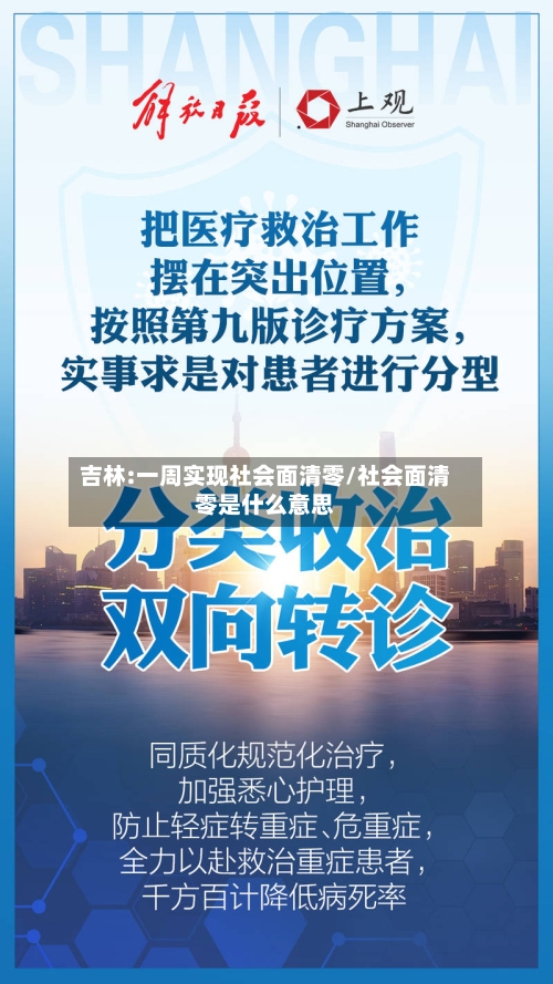 吉林:一周实现社会面清零/社会面清零是什么意思