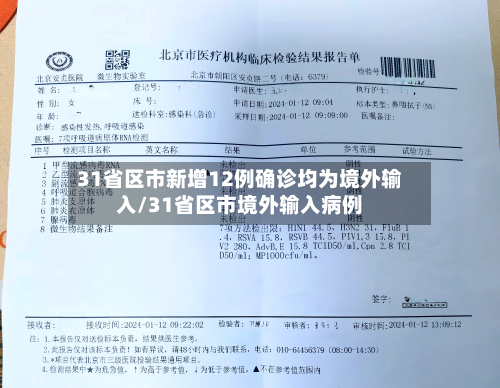 31省区市新增12例确诊均为境外输入/31省区市境外输入病例