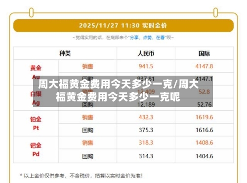周大福黄金费用今天多少一克/周大福黄金费用今天多少一克呢-第3张图片