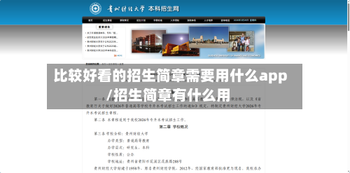 比较好看的招生简章需要用什么app/招生简章有什么用