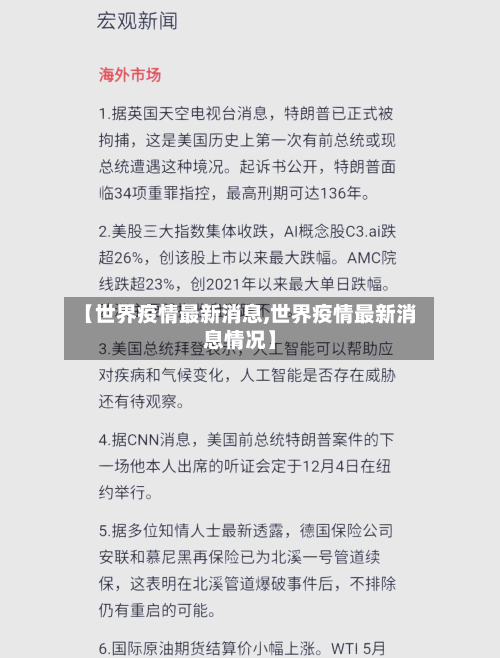 【世界疫情最新消息,世界疫情最新消息情况】-第1张图片